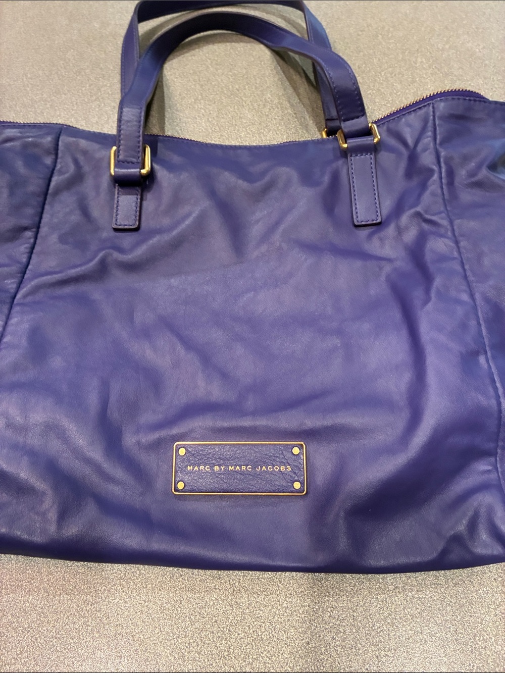 Marc by Marc Jacobs Blue Leather Carryall Tote